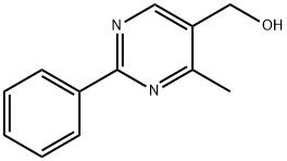 (4-甲基-2-苯基-5-嘧啶基)甲醇 结构式