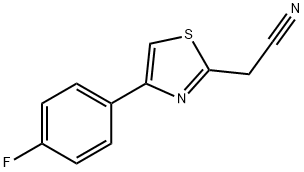 2-[4-(4-氟苯基)-1,3-噻唑-2-基]乙腈, 342405-40-7, 结构式