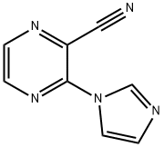 3-(咪唑-1-基)吡嗪-2-羧腈 结构式