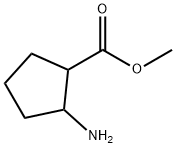 Cyclopentanecarboxylic acid, 2-amino-, methyl ester (9CI) Struktur