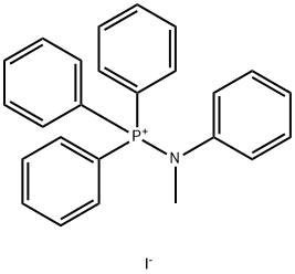 (N-メチル-N-フェニルアミノ)トリフェニルホスホニウム ヨージド 化学構造式