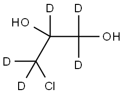 3-クロロ-1,2-プロパン-D5-ジオール 化学構造式