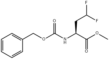 (S)-2-BENZYLOXYCARBONYLAMINO-4,4-DIFLUORO-BUTYRIC ACID METHYL ESTER Struktur