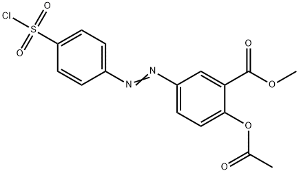 5-[[p-(Chlorosulfonyl)phenyl]azo]salicylic Acid Methyl Ester Acetate Struktur