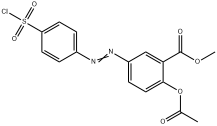 5-[[p-(Chlorosulfonyl)phenyl]azo]salicylic Acid Methyl Ester Acetate Structure