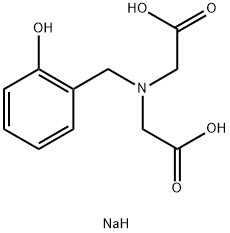 disodium N-(carboxylatomethyl)-N-[(2-hydroxyphenyl)methyl]glycinate Struktur