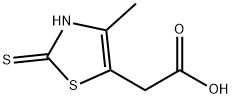 2-巯基-4-甲基-5-噻唑乙酸,34272-64-5,结构式