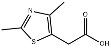 2,4-ジメチル-5-チアゾール酢酸 化学構造式