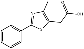4-Methyl-2-phenyl-5-thiazoleacetic acid Struktur