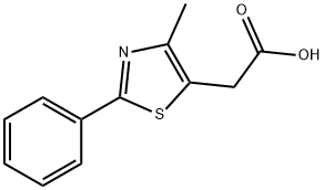 4-Methyl-2-phenyl-5-thiazoleacetic acid Structure