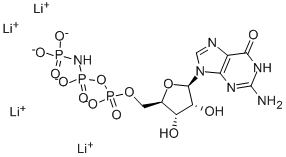グアノシン5'-[β,γ-イミド]三りん酸 化学構造式