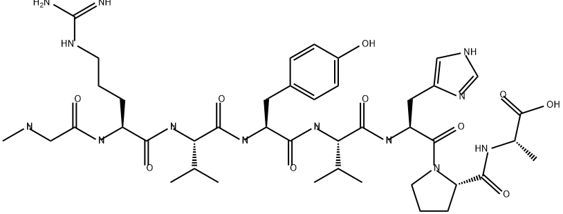 [Sar1,Val5,Ala8]アンギオテンシンII【ウサギ】 化学構造式