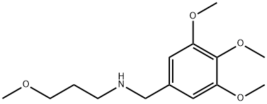 3,4,5-トリメトキシ-N-(3-メトキシプロピル)ベンゼンメタンアミン 化学構造式