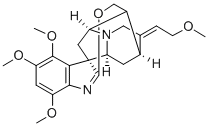 1,2-ジデヒドロ-2-デオキソ-17-デオキシ-2,17-エポキシガルドネラミンオキシンドール 化学構造式