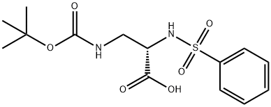(S)-BOC-3-AMINO-2-(PHENYLSULFONYLAMINO)-PROPIONIC ACID Struktur