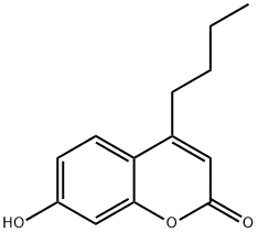 4-丁基-7-羟基-2H-苯并吡喃-2-酮 结构式