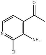 4-アセチル-2-クロロピリジン-3-アミン 化学構造式