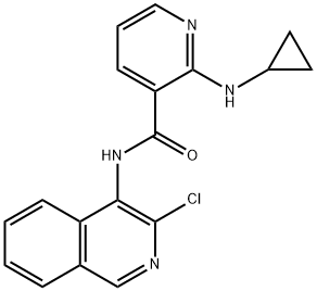 N-(3-CHLORO-4-ISOQUINOLINYL)-2-(CYCLOPROPYLAMINO)-3-PYRIDINECARBOXAMIDE Structure