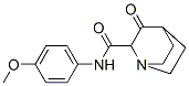 N-(p-Methoxyphenyl)-3-oxo-1-azabicyclo[2.2.2]octane-2-carboxamide Struktur