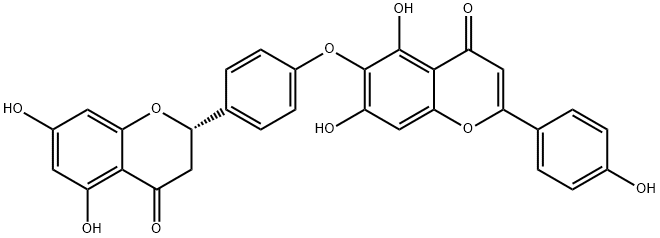 2-[4-[[5,7-ジヒドロキシ-2-(4-ヒドロキシフェニル)-4-オキソ-4H-1-ベンゾピラン-6-イル]オキシ]フェニル]-2,3-ジヒドロ-5,7-ジヒドロキシ-4H-1-ベンゾピラン-4-オン