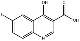 6-フルオロ-4-ヒドロキシキノリン-3-カルボン酸 化学構造式