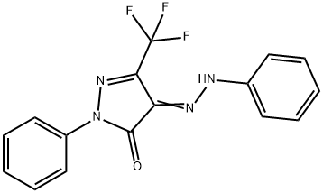 (Z)-1-PHENYL-4-(2-PHENYLHYDRAZONO)-3-(TRIFLUOROMETHYL)-1H-PYRAZOL-5(4H)-ONE Structure