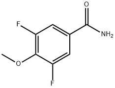 3,5-二氟-4-甲氧基苯甲酰胺, 343-79-3, 结构式