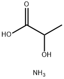 [S,(-)]-2-ヒドロキシプロピオン酸アンモニウム 化学構造式