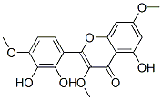 2-(2,3-ジヒドロキシ-4-メトキシフェニル)-5-ヒドロキシ-3,7-ジメトキシ-4H-1-ベンゾピラン-4-オン 化学構造式