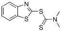 Dimethyldithiocarbamic acid benzothiazole-2-yl ester Structure