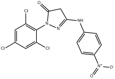 1-(2,4,6-TRICHLOROPHENYL)-3-(P-NITROANILINO)-2-PYRAZOLINE-5-ONE Struktur