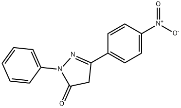 3-(4-NITROPHENYL)-1-PHENYL-2-PYRAZOLIN-5-ONE Structure