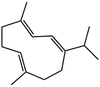 (1E,3E,7E)-1,7-Dimethyl-4-isopropyl-1,3,7-cyclodecatriene 结构式