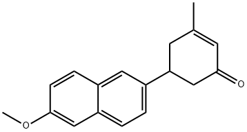 2-Cyclohexen-1-one, 5-(6-Methoxy-2-naphthalenyl)-3-Methyl- Struktur