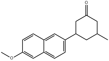 Cyclohexanone, 3-(6-Methoxy-2-naphthalenyl)-5-Methyl- Struktur