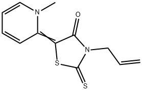 5-(1-甲基-2(1H)-吡啶亚基)-3-(2-丙烯基)-2-硫代-4-噻唑烷酮,34330-15-9,结构式
