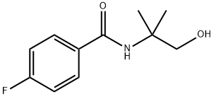 4-fluoro-N-(1-hydroxy-2-methyl-propan-2-yl)benzamide Struktur