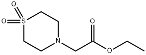 2-(1,1-二氧化硫代吗啉)乙酸乙酯, 343334-01-0, 结构式