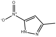 3-メチル-5-ニトロ-1H-ピラゾール 化学構造式