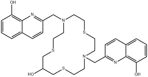 343372-35-0 4,10-BIS[(8-HYDROXY-2-QUINOLINYL)METHYL]-1,7,13-TRITHIA-4,10-DIAZACYCLOHEXADECAN-15-OL
