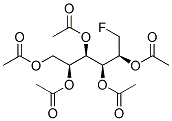 6-フルオロ-6-デオキシ-D-グルシトール=ペンタアセタート 化学構造式