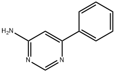 4-アミノ-6-フェニルピリミジン 化学構造式