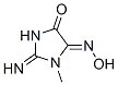 1-Methyl-2-imino-5-(hydroxyimino)imidazolidine-4-one Structure