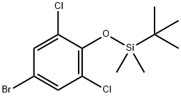 (4-ブロモ-2,6-ジクロロフェノキシ)(TERT-ブチル)ジメチルシラン 化学構造式
