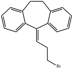 5-(3-bromopropylidene)-10,11-dihydro-5H-dibenzo[a,d]cycloheptene Struktur