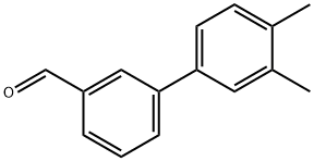 3,4-二甲基联苯-3-甲醛, 343604-07-9, 结构式