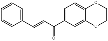 (E)-1-(2,3-dihydrobenzo[b][1,4]dioxin-6-yl)-3-phenylprop-2-en-1-one Struktur