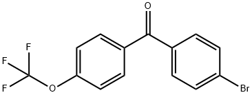 (4-溴苯基)(4-(三氟甲氧基)苯基)甲酮 结构式