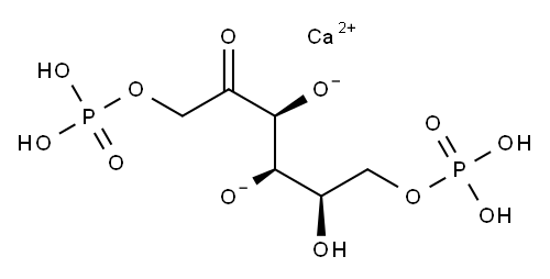 d-Fructose, 1,6-bis(dihydrogen phosphate), calcium salt 结构式