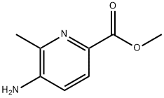 5-アミノ-6-メチルピコリン酸メチル 化学構造式